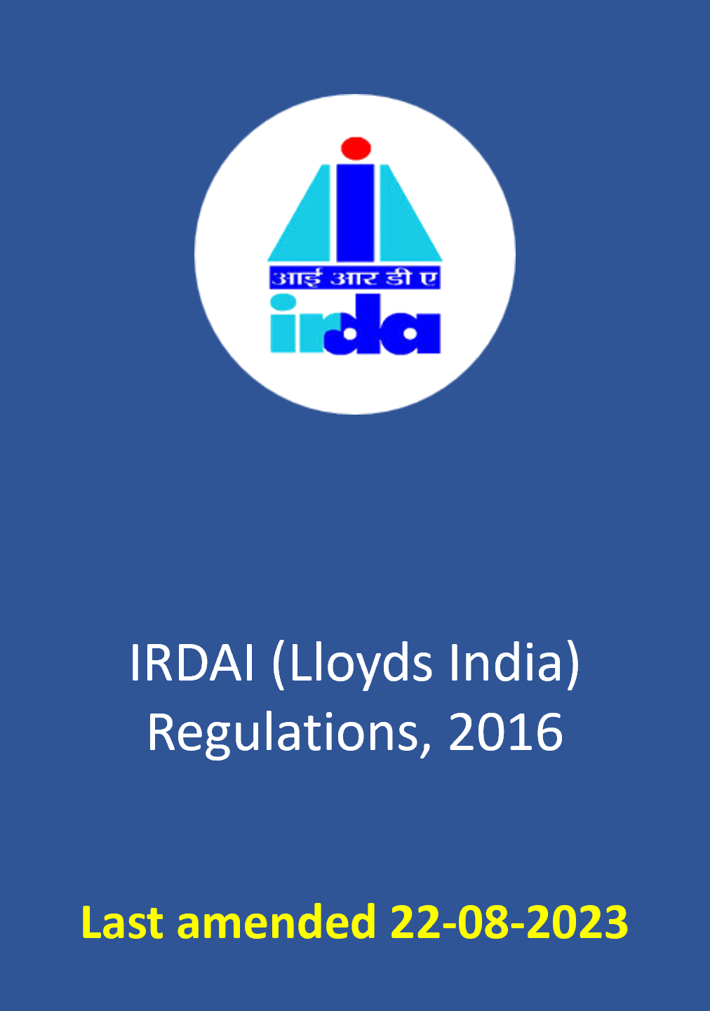 IRDAI (Lloyds India) Regulations, 2016